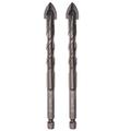 Uxcell 2pack Titanium Masonry Drill Bit 12mm Concrete Drill Bits Ceramic Drill Bit with 1/4 Hex Shank