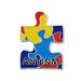 PinMart Autism Awareness Puzzle Piece Pin â€“ Nickel Plated Enamel Lapel Pin - Inspiring Symbols of Autism Support - Secure Clutch Back for Hats Scarves and Backpacks