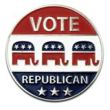 PinMart s Vote Republican Elephant Political Patriotic Lapel Pin