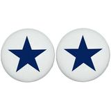Two Navy Blue and White Star Drawer Pull Knobs Ceramic Dresser Cabinet Pulls Children s Nursery Decor (Set of Two)