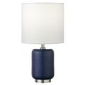 Evelyn&Zoe 15 Modern/Contemporary Mini Lamp with White Drum Linen Shade