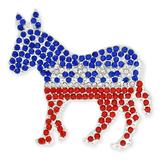 PinMart s Rhinestone Democrat Party Donkey Political Brooch Lapel Pin - 1 Piece