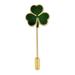 PinMart s Gold St. Patrick s Day Shamrock Clover Lapel Stick Pin - Unisex Stick Pin for Adults and Teens
