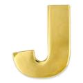 PinMart s Gold Plated Alphabet Letter J Lapel Pin