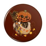 Jack O Lantern Halloween Candy Sugar Salt Bae Pumpkin Pinback Button Pin