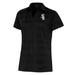 Women's Antigua Black Chicago White Sox Brushed Metallic Compass Polo