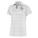 Women's Antigua White Cleveland Guardians Brushed Metallic Compass Polo