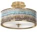 Marble Jewel Gold 14" Wide Ceiling Light