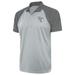 Men's Antigua Silver Cleveland Guardians Metallic Nova Polo