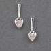 Lucky Brand Sterling Rose Quartz Drop Earring - Women's Ladies Accessories Jewelry Earrings in Silver