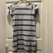 Jessica Simpson Dresses | Jessica Simpson Boardwalk Strip Girls Dress Size Large | Color: Gray/White | Size: Lg