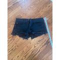 American Eagle Outfitters Shorts | American Eagle Outfitters Black Denim Short Shorts Frayed Size 6 | Color: Black | Size: 6