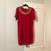 Michael Kors Dresses | Michael Kors Red And Gold Studded Dress Size M | Color: Red | Size: M