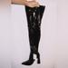 Zara Shoes | High Heel Over The Knee Boots | Color: Black | Size: 8