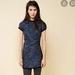 Madewell Dresses | Madewell Metalic Blue Shimmerweave Tweed Tee Mini Dress (Size 0) | Color: Black/Blue | Size: 0