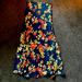 Lularoe Dresses | Beautiful Floral Lularoe Maxi Dress | Color: Blue/Orange | Size: S