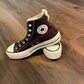 Converse Shoes | Brown Platform Converse Worn Twice No Shoe Laces | Color: Brown | Size: 8