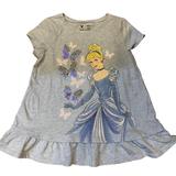 Disney Shirts & Tops | Disney's Jumping Beans Cinderella Sparkle Peplum Short Sleeve T Shirt Sz 7 | Color: Blue/Silver | Size: 7g