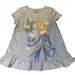 Disney Shirts & Tops | Disney's Jumping Beans Cinderella Sparkle Peplum Short Sleeve T Shirt Sz 7 | Color: Blue/Silver | Size: 7g