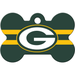 Green Bay Packers NFL Bone Personalized Engraved Pet ID Tag, Large