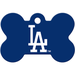 Los Angeles Dodgers MLB Bone Personalized Engraved Pet ID Tag, Large, Blue