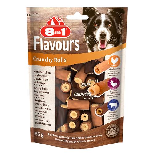 3x85g 8in1 Flavours Crunchy Rolls Hundesnacks