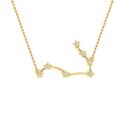 Gemini Horoscope Celestial Necklace, 14K Solid Gold Zodiac Charm Astrological Constellation Necklace. Necklace