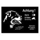 Rottweiler-Alarm + Video-Überwachung-Hund-Alu.- Dibond-Schild-3 Größen--15 x 10 - 20 x 15 - 30 x 20 cm--Warnschild-Hundeschild-HT*1451-134