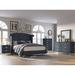 House of Hampton® 3-1_Brylee Velvet Wingback Upholstered Tufted Panel Bedroom Set Upholstered in Gray | 61 H x 12.6 W x 96.3 D in | Wayfair