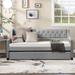 Canora Grey Bertolucci Twin Daybed Upholstered in Brown/Gray | 36.6 H x 78.9 W x 39.6 D in | Wayfair 283C442283694FB7A5D35A91A1B285FD