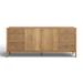 Birch Lane™ Jesse 72" Wide 6 Drawer Oak Solid Wood Sideboard Wood in Brown/Gray | 31.5 H x 72 W x 17.75 D in | Wayfair