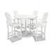 POLYWOOD Palm Coast 5-Piece Round Farmhouse Bar Set