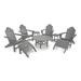 POLYWOOD Long Island Adirondack Chair 9-Piece Conversation Group