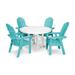 POLYWOOD Vineyard Adirondack 5-Piece Nautical Trestle Dining Set