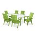 POLYWOOD Modern Adirondack 7-Piece Rustic Farmhouse Dining Set