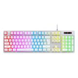 Suzicca L200 RGB Keyboard 104- Wired Gaming Keyboard Backlit Keyboard Mechanical Keyboard RGB Backlit Gaming Keyboard USB Wired with ABS Pudding Keycaps for PC-connected TV And Compatible with W