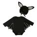 VerPetridure Girls Jumpsuits Size 10-12 Toddler Baby Boys Girls Black Cotton Bat Sleeve Halloween Cute Hat Jumpsuit Suit