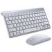 Jygee 2.4G Wireless Keyboard Mouse Mini Multimedia Keypad Combo Set for Laptop Desktop PC TV Office Supplies Silver