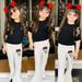 dmqupv Clothes Pants Girls Fashion Rose Embroidery Flared Pants Suet Pants for Girls White 2-3 Years