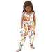 Toddler Girls Halloween Clothes Baby Kids Jumpsuit Pumpkin Witch Black Cat Print Strap Romper Backless Loose Playsuit Outfits