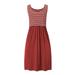 Baycosin Maternity Summer Dress Womens Casual Sleeveless Stripe Print Nursed Tanks Dress For Breastfeeding