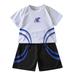 Fsqjgq Outfits for Toddler Girls Toddler Baby Girl Clothes Toddler Children Kids Children s Short Sleeved Suit Running Sportswear Casual Clothes for Boys Girls Tshirt Shorts Two Piece Su