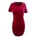 Sweetheart Maternity Dress Red DressMaternity Wear Lactation Round Neck Short Sleeve Solid Color Dress Women Casual Wrap Long Pregnancy Dresses Womens Warm Winter Jackets with Hood