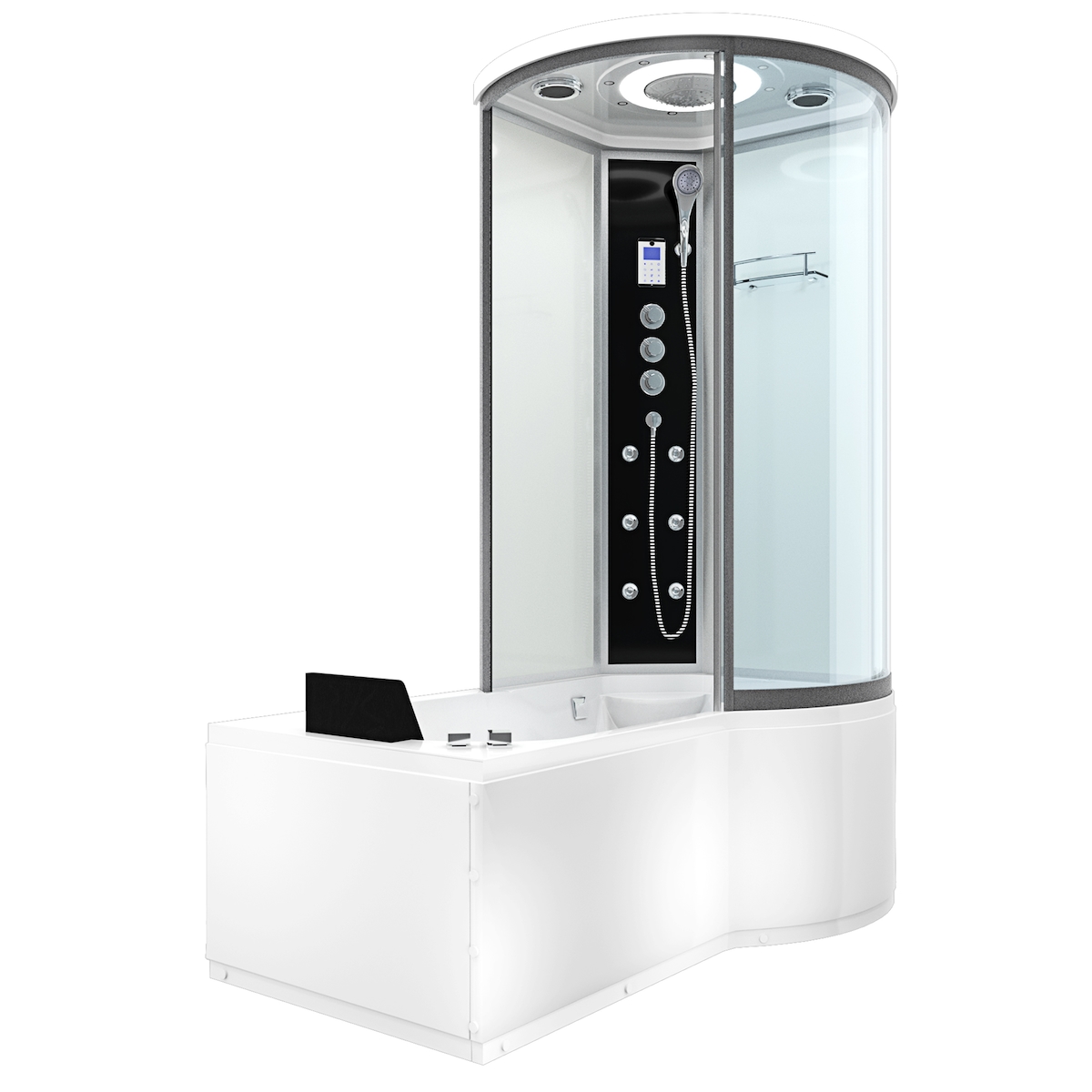 AcquaVapore Whirlpool Wanne Duschtempel Dusche Duschkabine K55-L03-WP-EC 170x100 cm mit 2K Scheiben Versiegelung Image