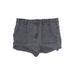 Express Denim Shorts: Gray Print Bottoms - Women's Size 6 - Gray Wash