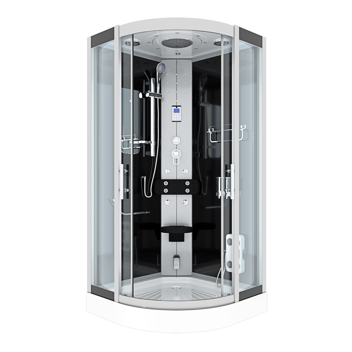 AcquaVapore Duschkabine Komplettdusche Fertigdusche Dusche D46-13T0-EC 90x90 cm mit 2K Scheiben Versiegelung Image