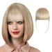 Pjtewawe wig wig female air bangs double sideburns hairpiece with hairpin fiber bangs bangs fringe with temples hairpieces for women clip on air bangs flat bangs hair extension