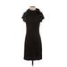 Calvin Klein Casual Dress - Sheath: Black Marled Dresses - Women's Size X-Small