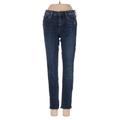 Joe's Jeans Jeans - Mid/Reg Rise Skinny Leg Denim: Blue Bottoms - Women's Size 25 - Dark Wash