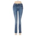Hudson Jeans Jeans - Mid/Reg Rise Skinny Leg Denim: Blue Bottoms - Women's Size 27 - Medium Wash